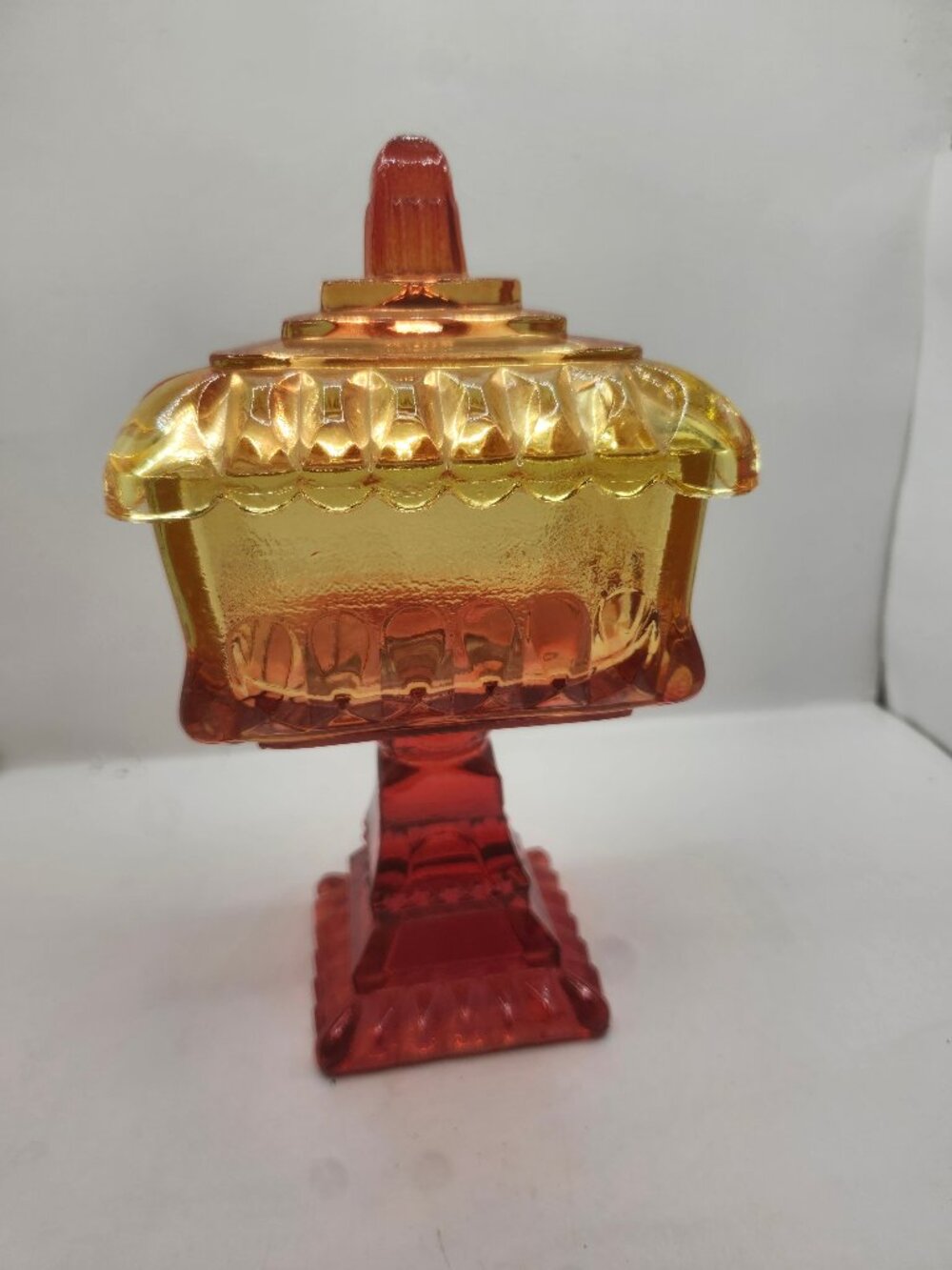 Vintage Jeannette Glass Co. "Wedding Box" Candy Dish